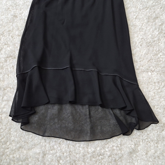 Studio Femme 1X Black Ruffle Hem Whimsigoth Gothcore Witchy Skirt Dark Academia - Picture 3 of 9